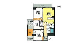 JR山手線 大崎駅 徒歩8分の賃貸マンション 2階3LDKの間取り