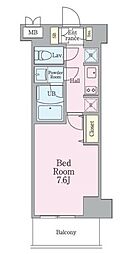 東京メトロ東西線 南砂町駅 徒歩11分の賃貸マンション 6階1Kの間取り