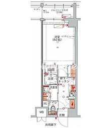 JR山手線 新宿駅 徒歩7分の賃貸マンション 4階1Kの間取り