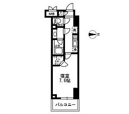東武亀戸線 亀戸駅 徒歩3分の賃貸マンション 4階1Kの間取り