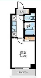 京急本線 平和島駅 徒歩8分の賃貸マンション 2階1Kの間取り