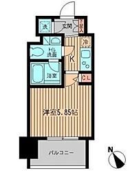 JR京浜東北・根岸線 大森駅 徒歩5分の賃貸マンション 5階1Kの間取り