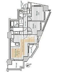 東京メトロ東西線 早稲田駅 徒歩6分の賃貸マンション 5階2LDKの間取り