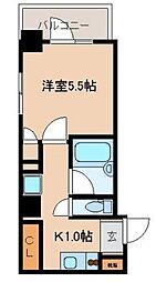 東京メトロ千代田線 湯島駅 徒歩1分の賃貸マンション 7階1Kの間取り