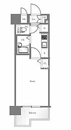 都営浅草線 三田駅 徒歩7分の賃貸マンション 2階1Kの間取り