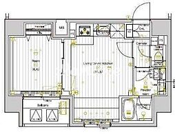 都営大江戸線 両国駅 徒歩12分の賃貸マンション 10階1LDKの間取り