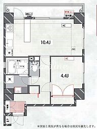 東京メトロ銀座線 田原町駅 徒歩2分の賃貸マンション 2階1LDKの間取り