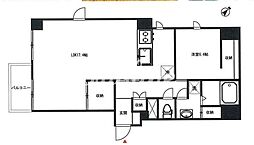 東京メトロ銀座線 表参道駅 徒歩7分の賃貸マンション 7階1LDKの間取り