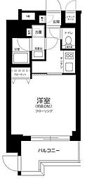 プレール・ドゥーク門前仲町2 ワンルームの間取図画像