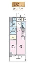 LIVIOMAISON木場 1DKの間取図画像