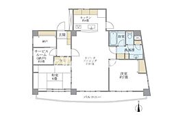 ティアラ恵比寿 2SLDKの間取図画像