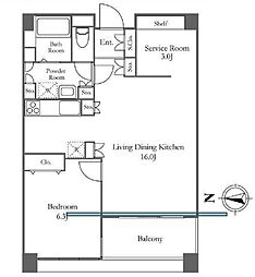 リバーシティ21イーストタワーズ2 1SLDKの間取図画像
