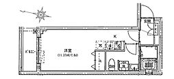 crealpremier目黒 ワンルームの間取図画像