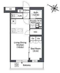 ORSUS戸越銀座 1LDKの間取図画像