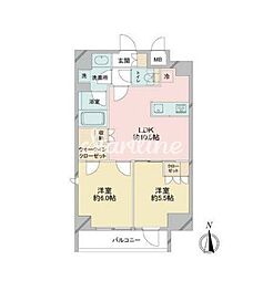 Due日暮里 2LDKの間取図画像