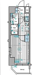 ガーラ・ステーション新宿御苑前 1Kの間取図画像