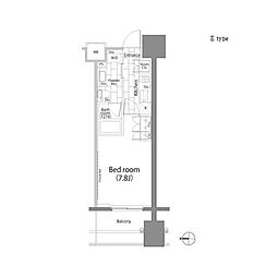 パークハビオ平河町 1Kの間取図画像
