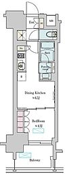 Brilliaist上野稲荷町 1DKの間取図画像