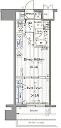 グランド・ガーラ神田 1DKの間取図画像