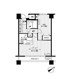 ループ-エム 1LDKの間取図画像