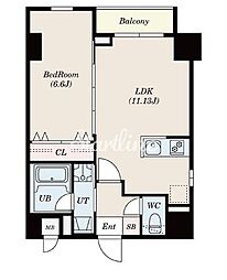 ラヴィベール 1LDKの間取図画像