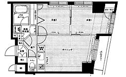 トーシンフェニックス日本橋蛎殻町弐番館 2DKの間取図画像