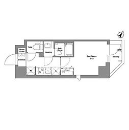 BPRレジデンス行徳 1Kの間取図画像