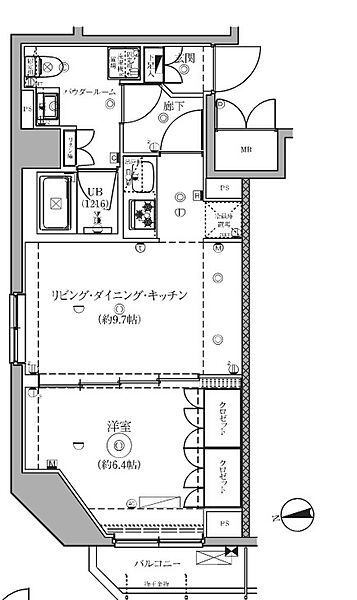 東京都墨田区東向島３丁目(賃貸マンション1LDK・2階・41.82㎡)の写真 その2
