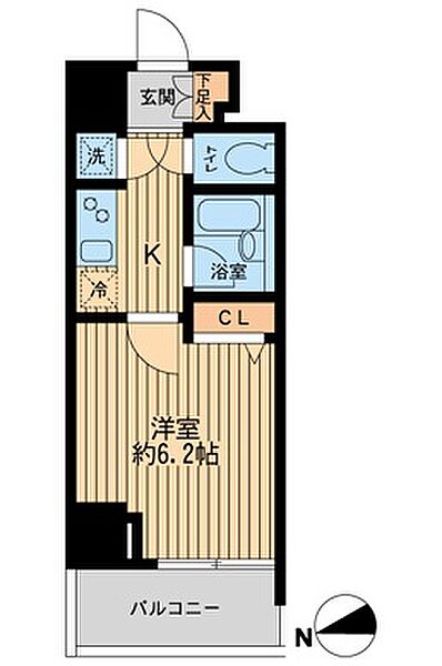 東京都新宿区弁天町(賃貸マンション1K・1階・21.51㎡)の写真 その2