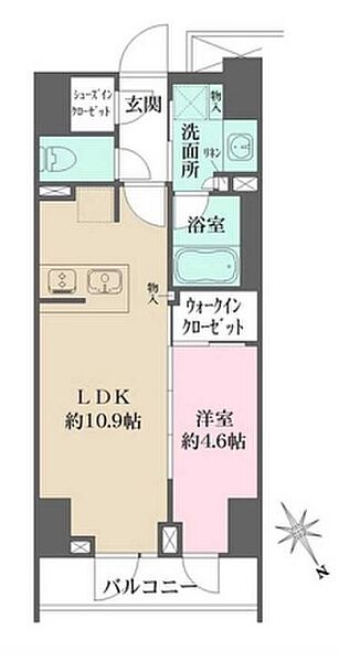 東京都新宿区四谷坂町(賃貸マンション1LDK・13階・40.23㎡)の写真 その2