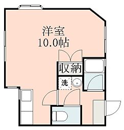 ハイツ森 ワンルームの間取図画像