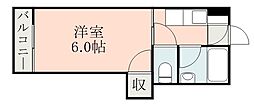 東谷山Nビル 1Kの間取図画像