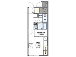 JR鹿児島本線 川内駅 バス14分 育英小入口下車 徒歩5分の賃貸アパート 1階1Kの間取り
