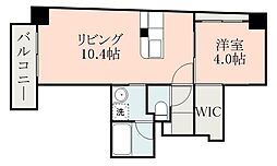鹿児島市電2系統 加治屋町駅 徒歩5分の賃貸マンション 2階1LDKの間取り