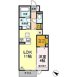 シェノア宮内 1LDKの間取図画像