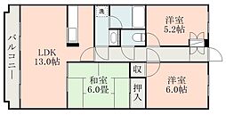 グランドゥールMARI 3LDKの間取図画像