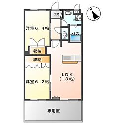 JR九州新幹線 川内駅 バス13分 石坂橋下車 徒歩1分の賃貸アパート 1階2LDKの間取り