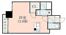 鹿児島市電2系統 天文館通駅 徒歩7分の賃貸マンション 8階ワンルームの間取り