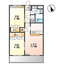 間取図画像 2LDK
