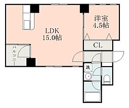 鹿児島市電2系統 桜島桟橋通駅 徒歩1分の賃貸マンション 6階1LDKの間取り
