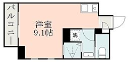 鹿児島市天保山町マンション ワンルームの間取図画像