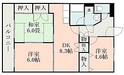 れいめい本館 3DKの間取図画像