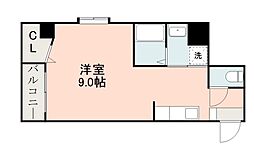 JR日豊本線 鹿児島中央駅 徒歩4分の賃貸マンション 5階ワンルームの間取り