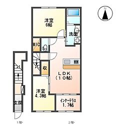 JR鹿児島本線 鹿児島駅 バス25分 吉野小学校前下車 徒歩5分 2階/-