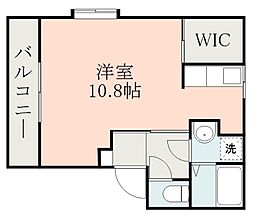 鹿児島市電1系統 騎射場駅 徒歩4分の賃貸マンション 4階ワンルームの間取り