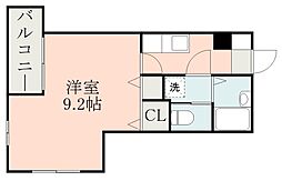 鹿児島市電2系統 高見馬場駅 中之平下車 徒歩9分の賃貸マンション 2階1Kの間取り