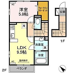 メゾンドケニー 1LDKの間取図画像