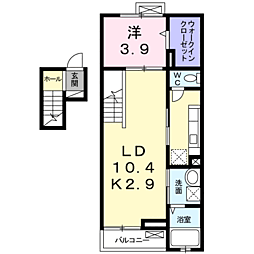 JR鹿児島本線 鹿児島中央駅 バス10分 中草牟田下車 徒歩3分の賃貸マンション 4階1LDKの間取り