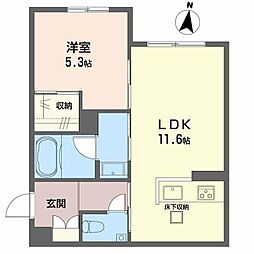 JR指宿枕崎線 慈眼寺駅 徒歩9分の賃貸マンション 1階1LDKの間取り
