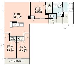JR日豊本線 国分駅 徒歩5分の賃貸アパート 2階3LDKの間取り